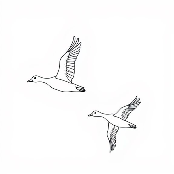 Geese Soaring Through Sky Coloring Pages Geese Soaring Through Sky Coloring Pages