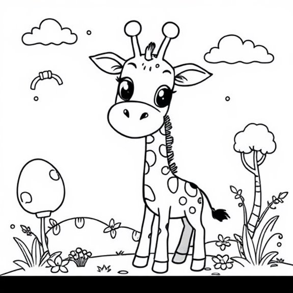 Giraffe S Playful Journey Unfolds Coloring Pages Giraffe S Playful Journey Unfolds Coloring Pages