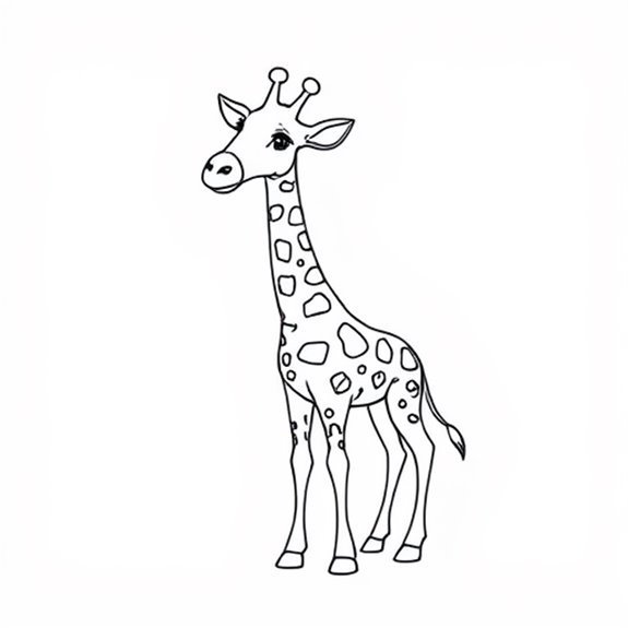Giraffe Silhouette Drawing Instructions Coloring Pages Giraffe Silhouette Drawing Instructions Coloring Pages