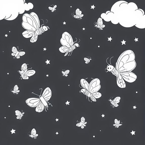 Glowing Insects Illuminate Darkness Coloring Pages Glowing Insects Illuminate Darkness Coloring Pages