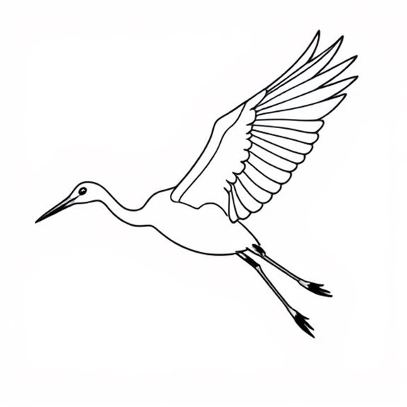 Graceful Bird Soaring High Coloring Pages Graceful Bird Soaring High Coloring Pages