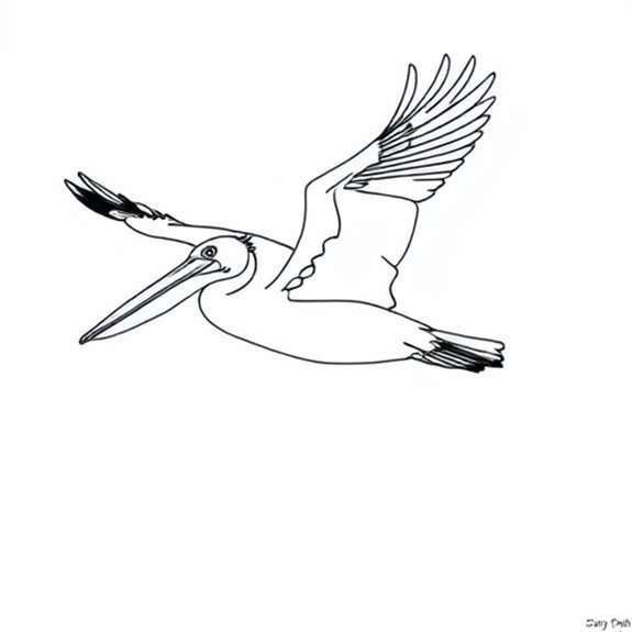 Graceful Bird Soaring High Coloring Pages Graceful Bird Soaring High Coloring Pages