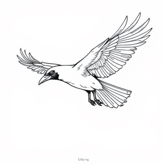 Graceful Bird Soaring High Coloring Pages Graceful Bird Soaring High Coloring Pages