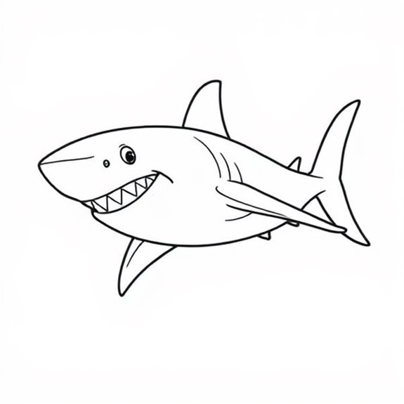 Great White Shark Art Coloring Pages Great White Shark Art Coloring Pages