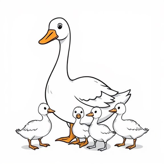 Group Of Graceful Geese Coloring Pages Group Of Graceful Geese Coloring Pages