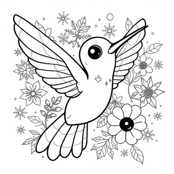 Hummingbird Exploration Throughout Seasons Coloring Pages Hummingbird Exploration Throughout Seasons Coloring Pages
