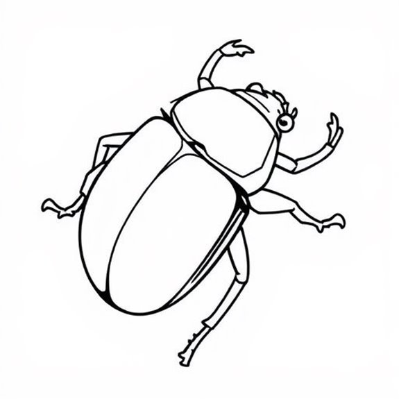 Hydrophilus Beetle Visual Representation Coloring Pages Hydrophilus Beetle Visual Representation Coloring Pages