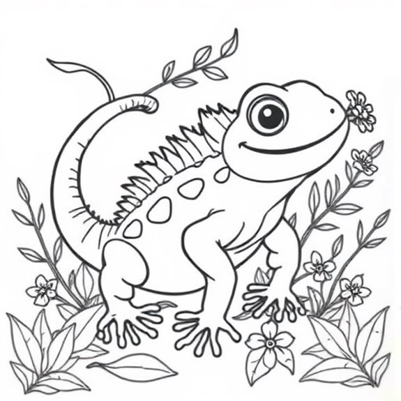 Iguana Frolics In Nature Coloring Pages Iguana Frolics In Nature Coloring Pages