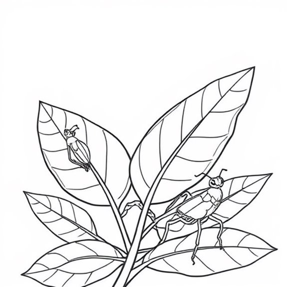 Insects Resembling Leaves Coloring Pages Insects Resembling Leaves Coloring Pages