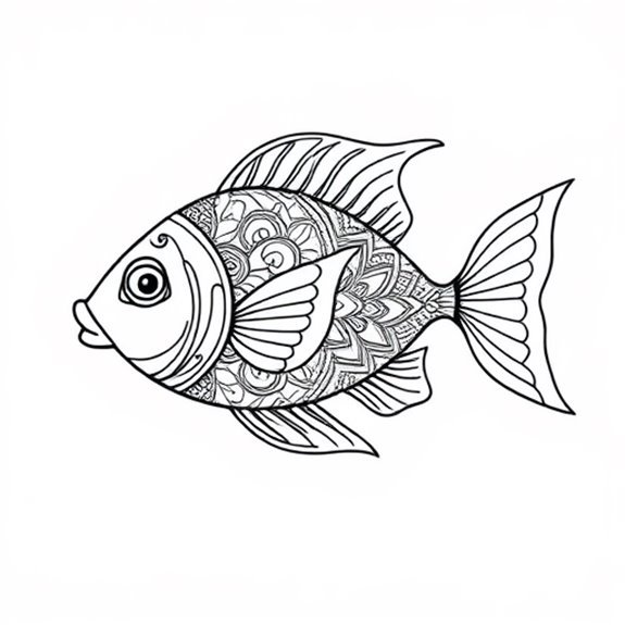 Intricate Fish Mandala Design Coloring Pages Intricate Fish Mandala Design Coloring Pages