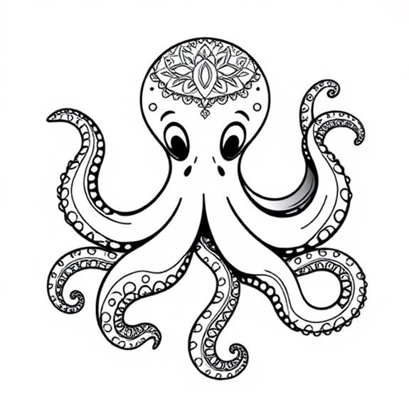 Intricate Octopus Mandala Art Coloring Pages Intricate Octopus Mandala Art Coloring Pages