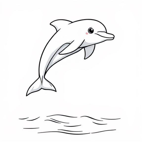 Joyful Dolphin Leaping High Coloring Pages Joyful Dolphin Leaping High Coloring Pages