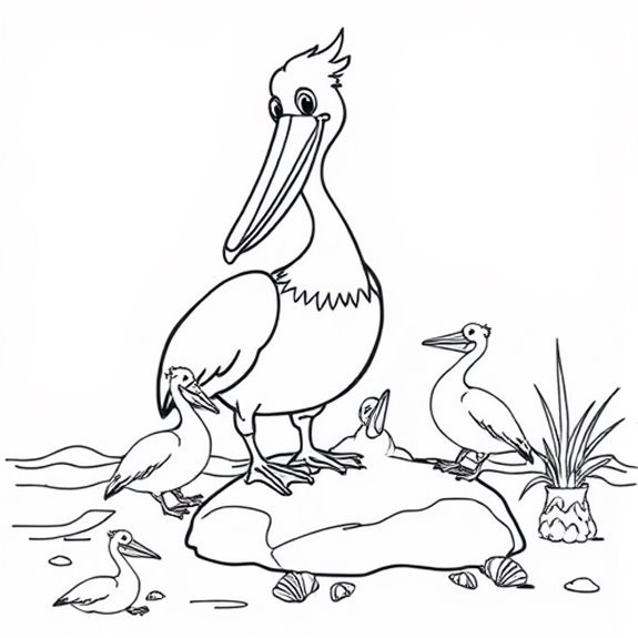 Joyful Pelicans At Play Coloring Pages Joyful Pelicans At Play Coloring Pages