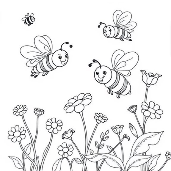 Joyful Pollinators At Work Coloring Pages Joyful Pollinators At Work Coloring Pages