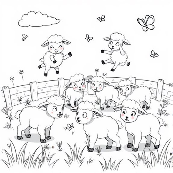 Lambs Frolicking With Friends Coloring Pages Lambs Frolicking With Friends Coloring Pages