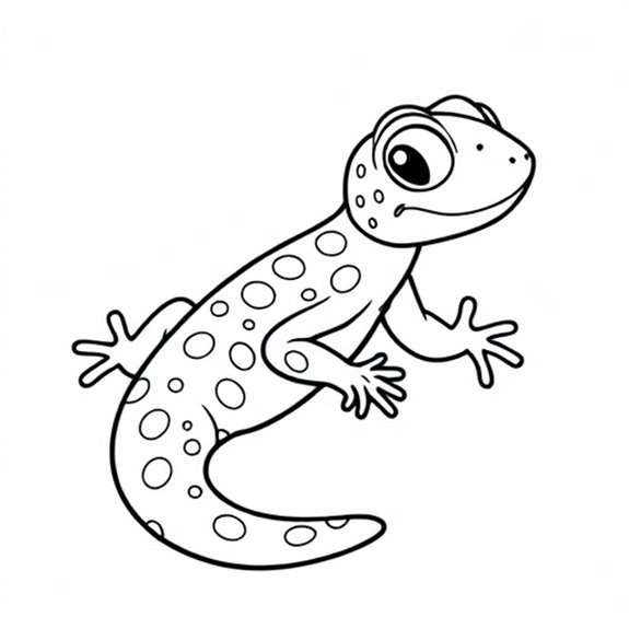 Leopard Gecko Characteristics Outline Coloring Pages Leopard Gecko Characteristics Outline Coloring Pages