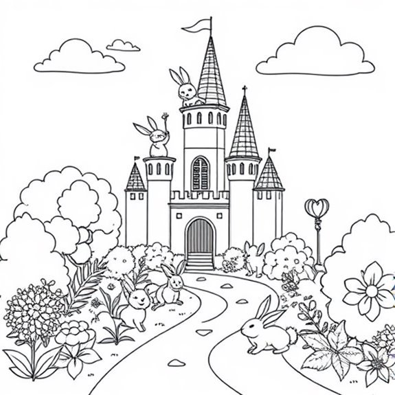 Magical Fortress Of Rabbits Coloring Pages Magical Fortress Of Rabbits Coloring Pages