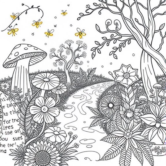 Magical Garden Illuminated Fireflies Coloring Pages Magical Garden Illuminated Fireflies Coloring Pages