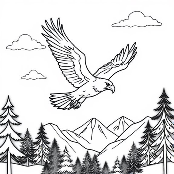 Majestic Eagles In Nature Coloring Pages Majestic Eagles In Nature Coloring Pages