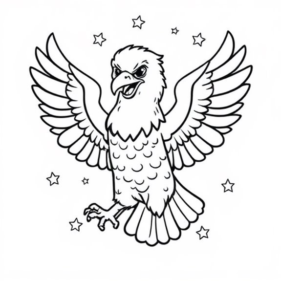 Majestic National Bird Symbol Coloring Pages Majestic National Bird Symbol Coloring Pages
