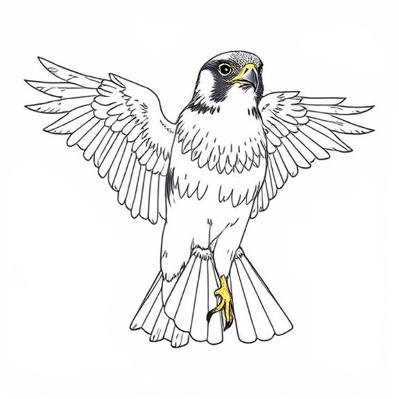 Majestic Soaring Peregrine Falcon Coloring Pages Majestic Soaring Peregrine Falcon Coloring Pages