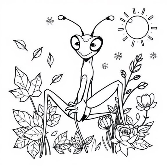 Mantis Inspired Seasonal Themes Coloring Pages Mantis Inspired Seasonal Themes Coloring Pages