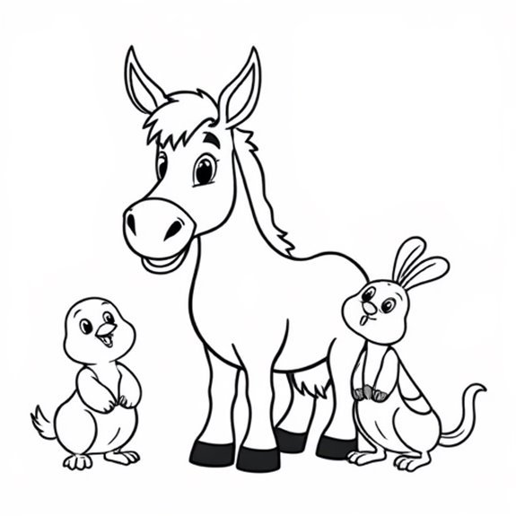 Mules And Their Companions Coloring Pages Mules And Their Companions Coloring Pages