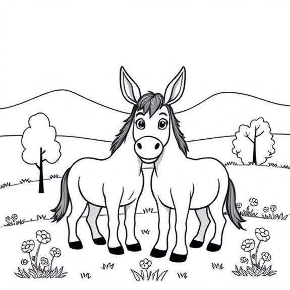 Mules Thriving In Wilderness Coloring Pages Mules Thriving In Wilderness Coloring Pages