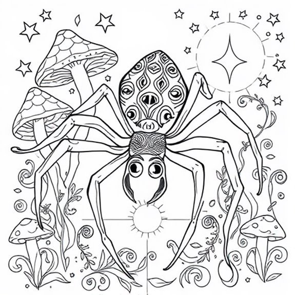 Mysterious Magical Arachnid Beings Coloring Pages Mysterious Magical Arachnid Beings Coloring Pages