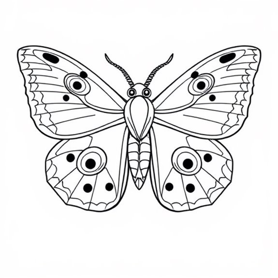 Owl Moth Artistic Representation Coloring Pages Owl Moth Artistic Representation Coloring Pages