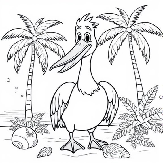 Pelicans In Tropical Oasis Coloring Pages Pelicans In Tropical Oasis Coloring Pages