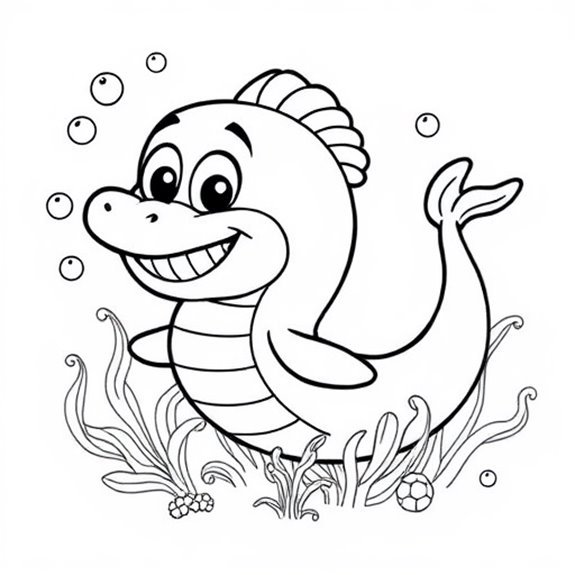 Playful Animated Eel Adventures Coloring Pages Playful Animated Eel Adventures Coloring Pages
