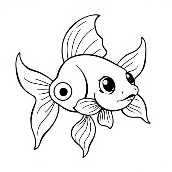 Playful Cartoon Goldfish Adventures Coloring Pages Playful Cartoon Goldfish Adventures Coloring Pages