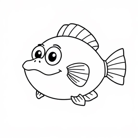 Playful Cartoon Pufferfish Design Coloring Pages Playful Cartoon Pufferfish Design Coloring Pages