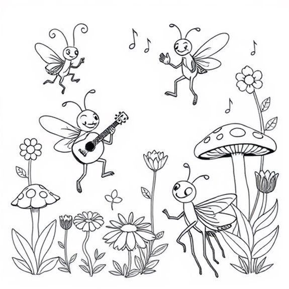 Playful Cricket Adventures Unfold Coloring Pages Playful Cricket Adventures Unfold Coloring Pages