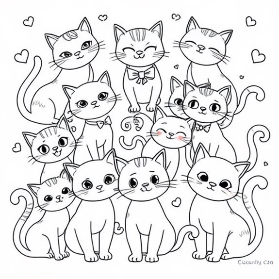 Playful Feline Design Motifs Coloring Pages Playful Feline Design Motifs Coloring Pages