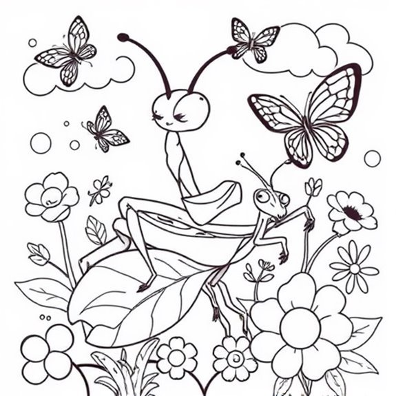 Playful Mantis Adventures Unfold Coloring Pages Playful Mantis Adventures Unfold Coloring Pages