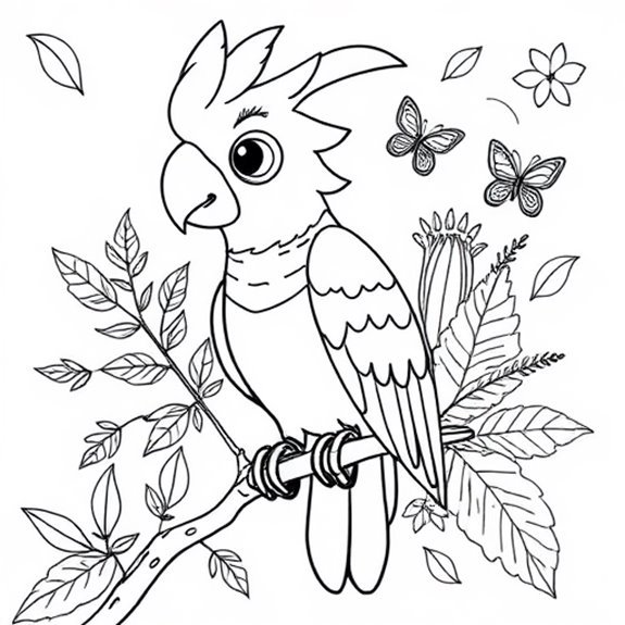 Playful Parrot Antics Unleashed Coloring Pages Playful Parrot Antics Unleashed Coloring Pages