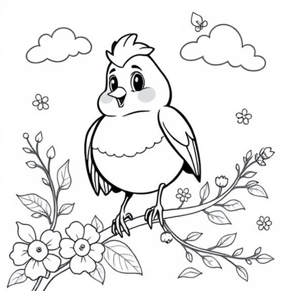 Playful Robin Artwork Design Coloring Pages Playful Robin Artwork Design Coloring Pages