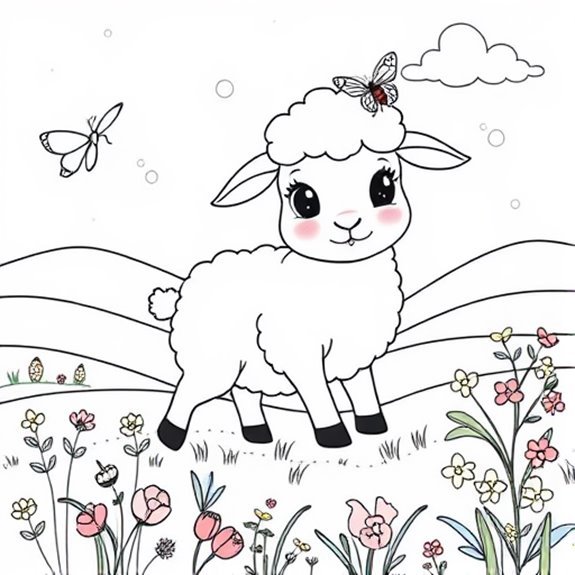 Playful Sheep Explore Wonders Coloring Pages Playful Sheep Explore Wonders Coloring Pages