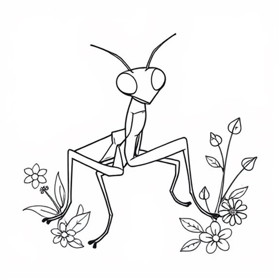 Praying Mantis Coloring Activity Coloring Pages Praying Mantis Coloring Activity Coloring Pages