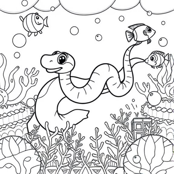 Python Exploring Underwater World Coloring Pages Python Exploring Underwater World Coloring Pages