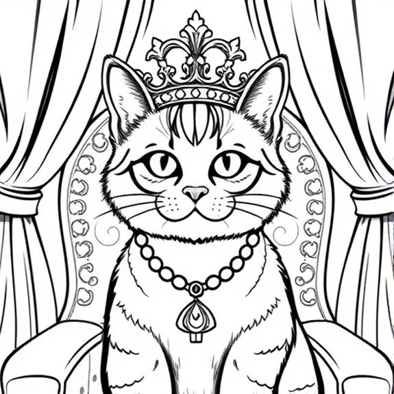 Regal Feline Artwork Collection Coloring Pages Regal Feline Artwork Collection Coloring Pages