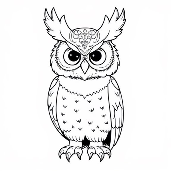 Regal Great Horned Owl Coloring Pages Regal Great Horned Owl Coloring Pages