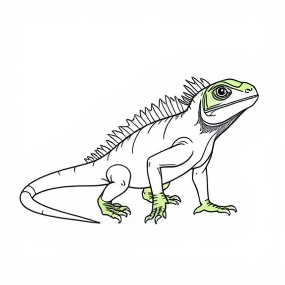 Regal Iguana Close Up Coloring Pages Regal Iguana Close Up Coloring Pages