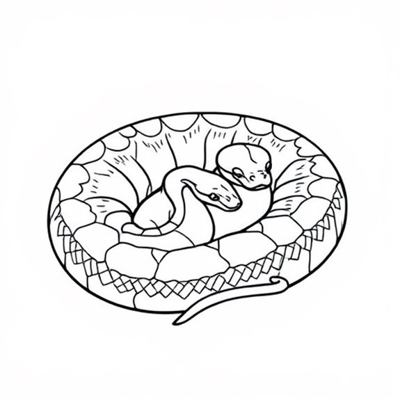 Resting Ball Python Peacefully Coloring Pages Resting Ball Python Peacefully Coloring Pages
