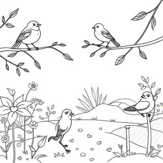 Robins Delight In Gardens Coloring Pages Robins Delight In Gardens Coloring Pages