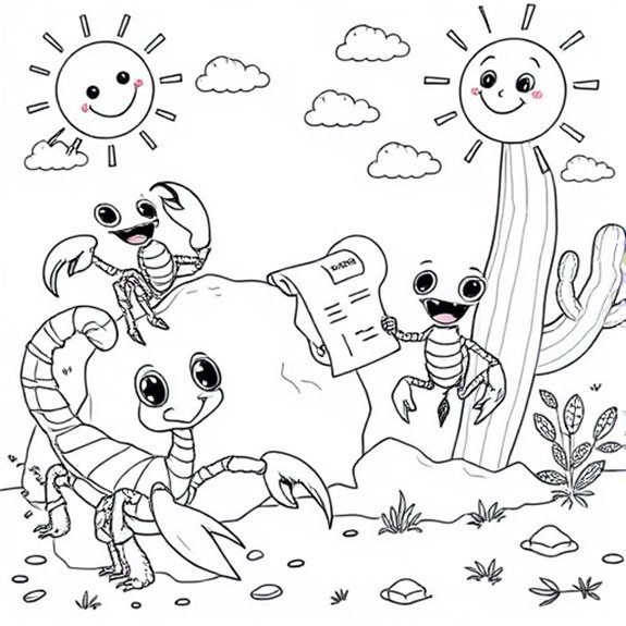 Scorpion Embarks On Adventure Coloring Pages Scorpion Embarks On Adventure Coloring Pages
