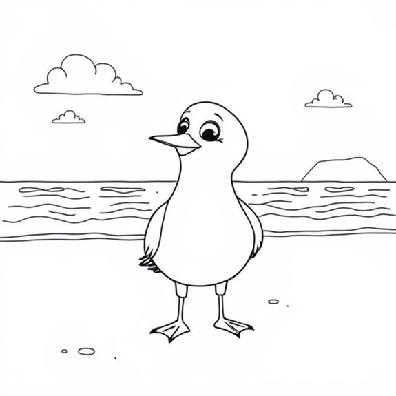 Seagull Gazing At Waves Coloring Pages Seagull Gazing At Waves Coloring Pages