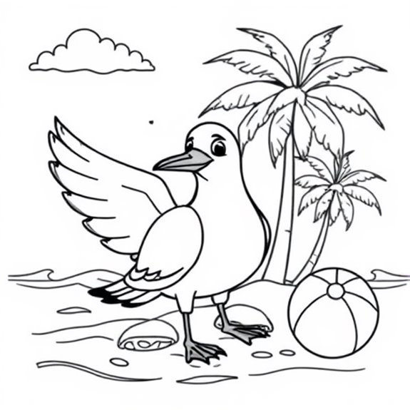Seagulls Soaring Over Paradise Coloring Pages Seagulls Soaring Over Paradise Coloring Pages